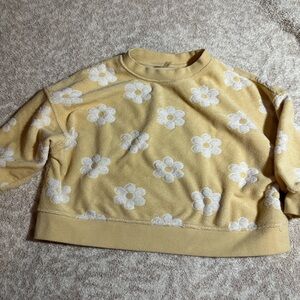 Rylee + Cru Yellow and white Daisy sweatshirt size 2/3